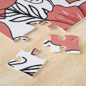 Heldere kleur bloemschets, naadloos. legpuzzel (Zijkant)