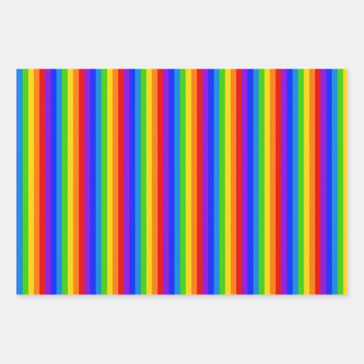 Heldere kleur Kleine regenboogstrepen Inpakpapier Vel (Voorkant 3)