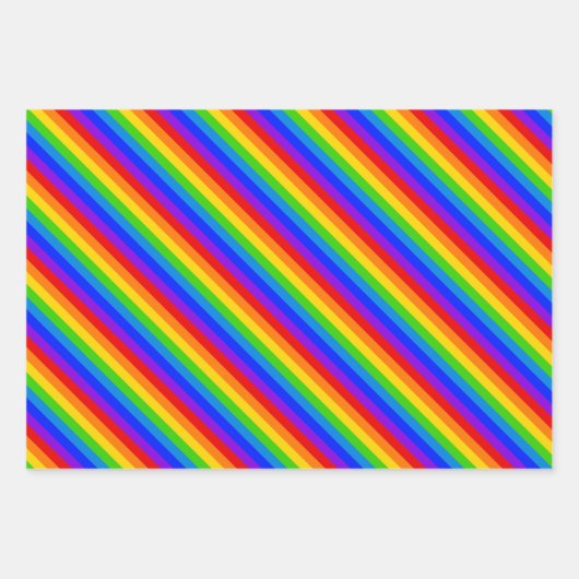 Heldere kleur Kleine regenboogstrepen Inpakpapier Vel (Voorkant 2)