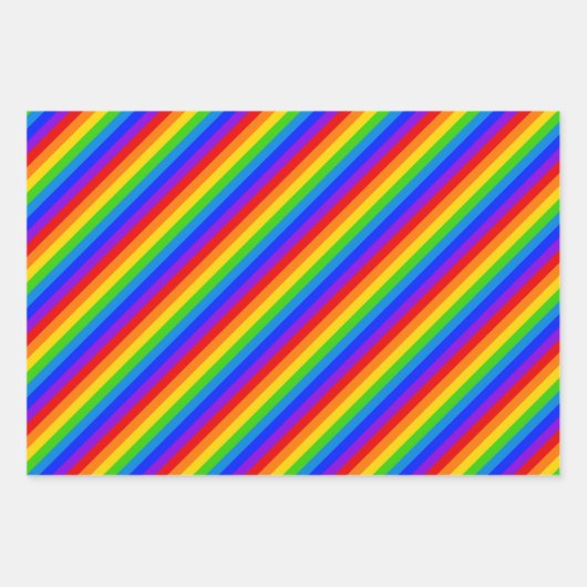Heldere kleur Kleine regenboogstrepen Inpakpapier Vel (Voorkant)