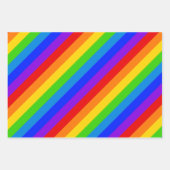 Heldere kleur regenboogstrepen diagonaal inpakpapier vel (Voorkant 2)