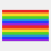 Heldere kleur regenboogstrepen diagonaal inpakpapier vel (Voorkant)