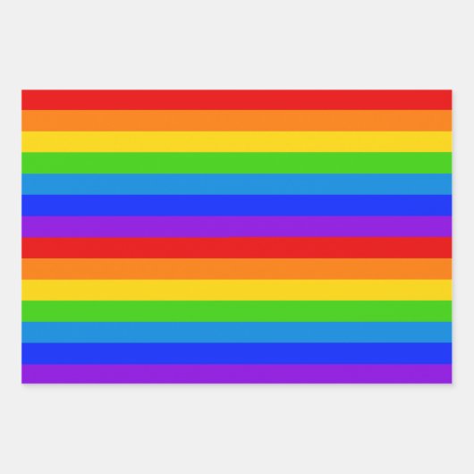 Heldere kleur regenboogstrepen inpakpapier vel (Voorkant 2)