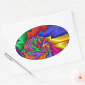 Heldere kleur spiraal ovale sticker (Envelop)