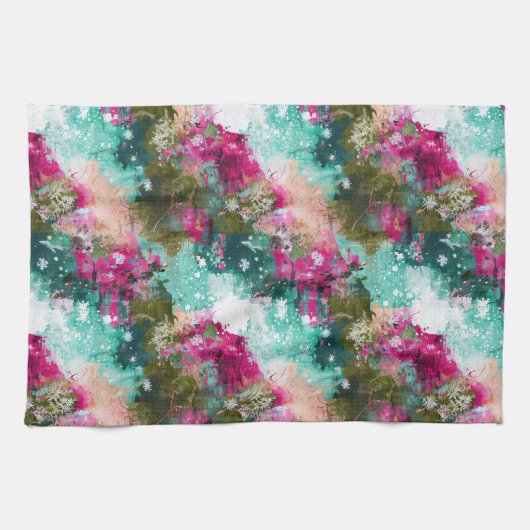 Heldere kleuren abstracte artsy handdoek (Horizontaal)