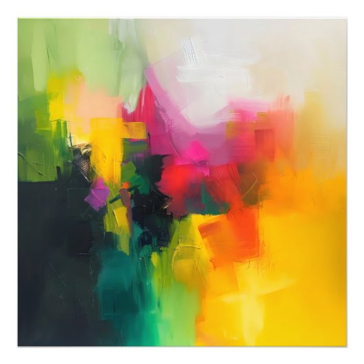 Heldere kleuren Abstracte kunst Foto Afdruk (Voorkant)