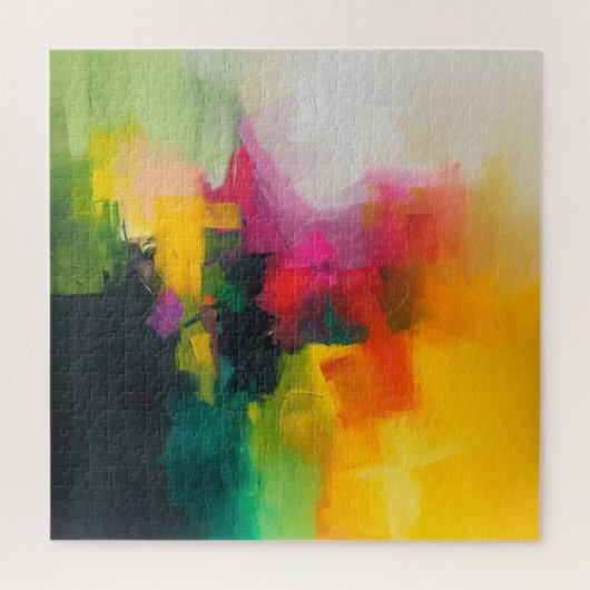 Heldere kleuren Abstracte kunst Legpuzzel (Verticaal)