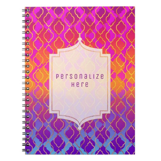 Heldere kleuren - Arabisch Marokkaans Glam - Aange Notitieboek (Voorkant)