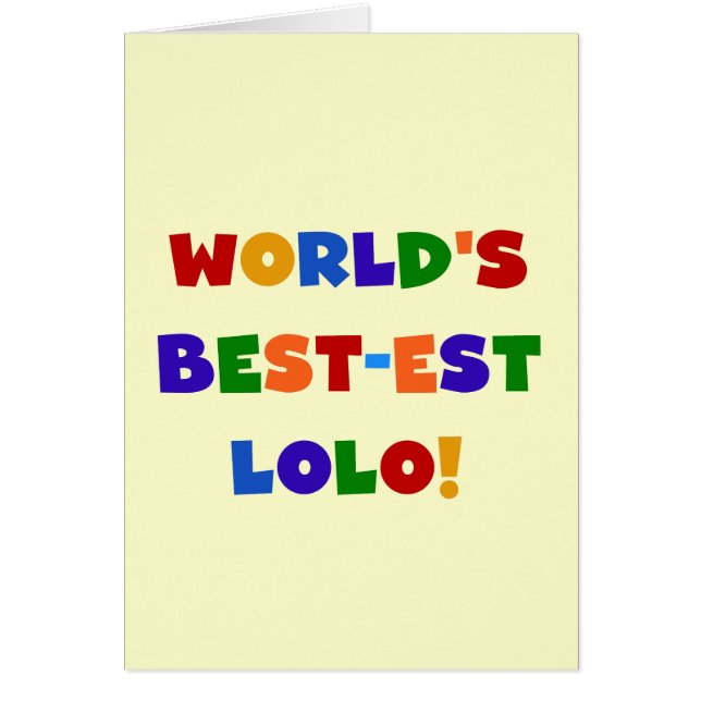 Heldere kleuren Best-est Lolo T-shirts en geschenk (Voorkant)