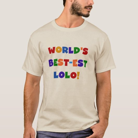Heldere kleuren Best-est Lolo T-shirts en geschenk (Voorkant)