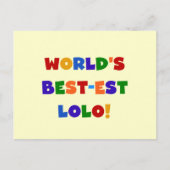 Heldere kleuren Best-est Lolo T-shirts en geschenk Briefkaart (Voorkant)