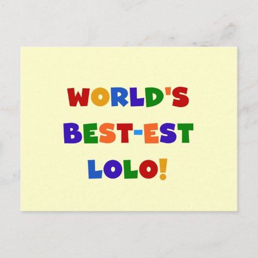 Heldere kleuren Best-est Lolo T-shirts en geschenk Briefkaart (Voorkant)