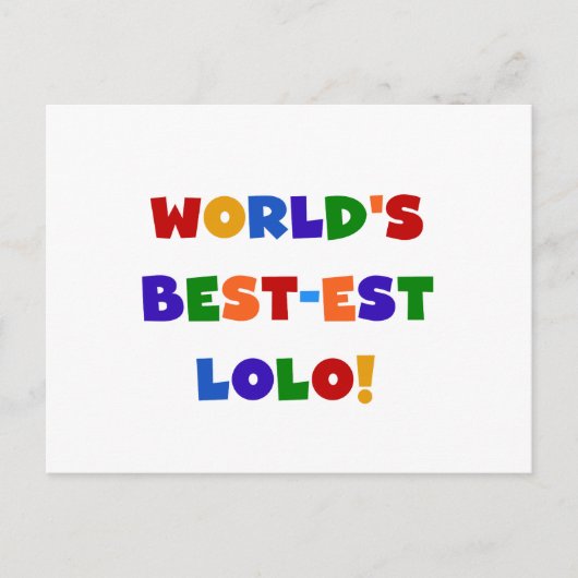 Heldere kleuren Best-est Lolo T-shirts en geschenk Briefkaart (Voorkant)