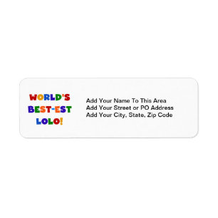Heldere kleuren Best-est Lolo T-shirts en geschenk Etiket