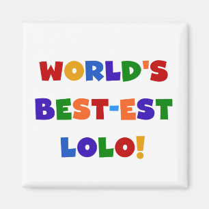 Heldere kleuren Best-est Lolo T-shirts en geschenk Magneet