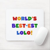 Heldere kleuren Best-est Lolo T-shirts en geschenk Muismat (Met muis)