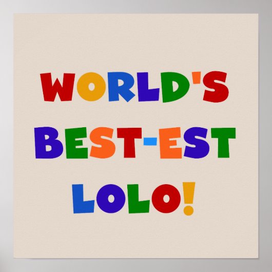 Heldere kleuren Best-est Lolo T-shirts en geschenk Poster (Voorkant)