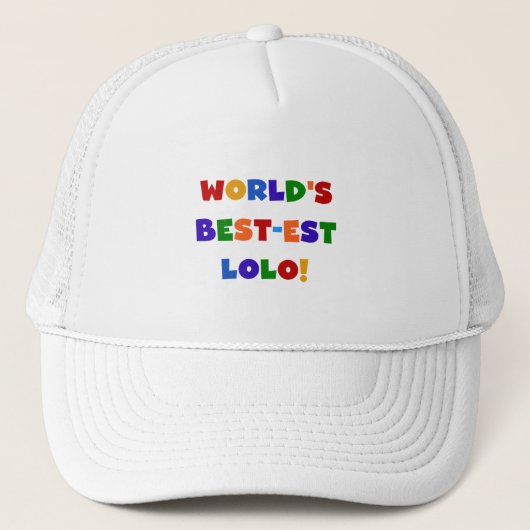 Heldere kleuren Best-est Lolo T-shirts en geschenk Trucker Pet (Voorkant)