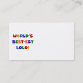 Heldere kleuren Best-est Lolo T-shirts en geschenk Visitekaartje (Achterkant)