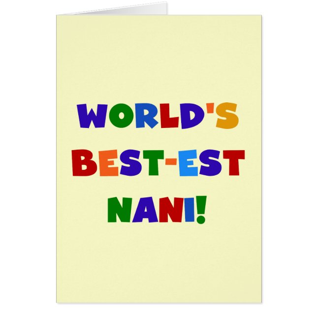 Heldere kleuren Best-est Nani T-shirts en geschenk (Voorkant)