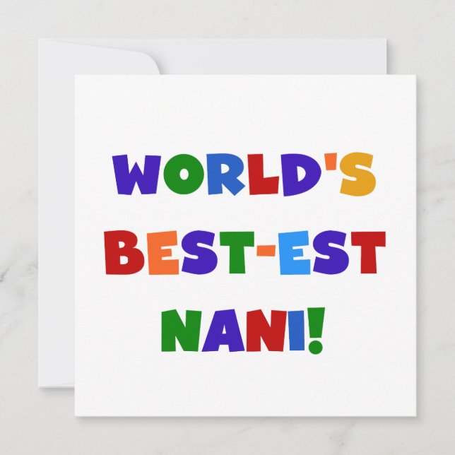 Heldere kleuren Best-est Nani T-shirts en geschenk (Voorkant)