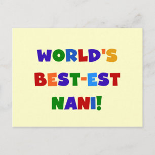 Heldere kleuren Best-est Nani T-shirts en geschenk Briefkaart