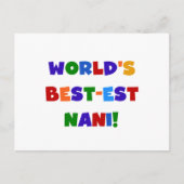 Heldere kleuren Best-est Nani T-shirts en geschenk Briefkaart (Voorkant)