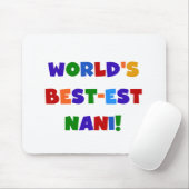 Heldere kleuren Best-est Nani T-shirts en geschenk Muismat (Met muis)