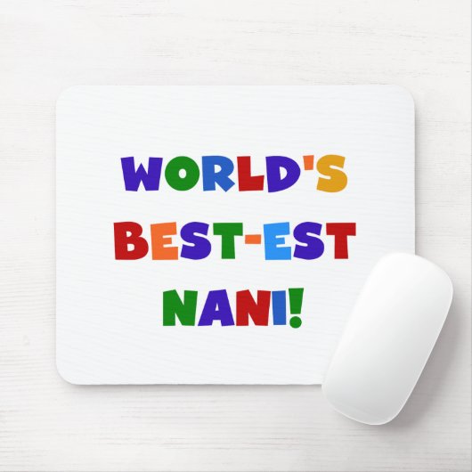 Heldere kleuren Best-est Nani T-shirts en geschenk Muismat (Met muis)