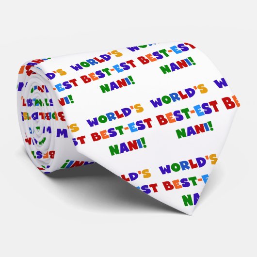 Heldere kleuren Best-est Nani T-shirts en geschenk Stropdas (Opgerold)