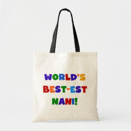 Heldere kleuren Best-est Nani T-shirts en geschenk Tote Bag