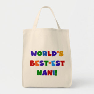 Heldere kleuren Best-est Nani T-shirts en geschenk Tote Bag