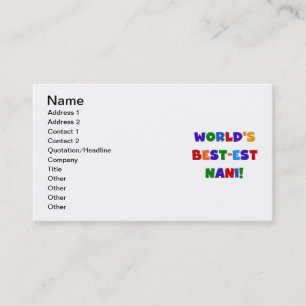 Heldere kleuren Best-est Nani T-shirts en geschenk Visitekaartje
