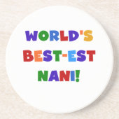 Heldere kleuren Best-est Nani T-shirts en geschenk Zandsteen Onderzetter (Voorkant)