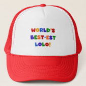 Heldere kleuren Beste Lolo T-shirts en cadeautjes Trucker Pet (Voorkant)