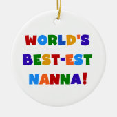 Heldere kleuren Beste Nanna Tshirts Keramisch Ornament (Voorkant)