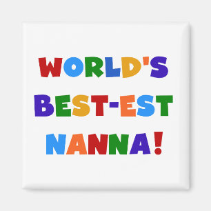 Heldere kleuren Beste Nanna Tshirts Magneet