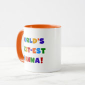 Heldere kleuren Beste Nanna Tshirts Mok (Voorkant links)