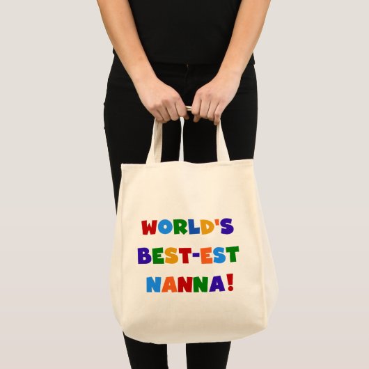Heldere kleuren Beste Nanna Tshirts Tote Bag (Voorkant (product))