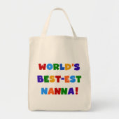 Heldere kleuren Beste Nanna Tshirts Tote Bag (Voorkant)