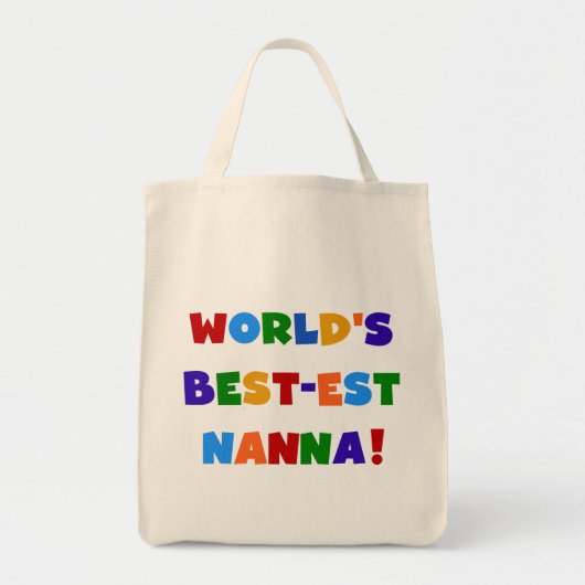 Heldere kleuren Beste Nanna Tshirts Tote Bag (Voorkant)