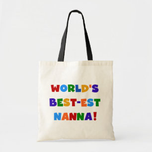 Heldere kleuren Beste Nanna Tshirts Tote Bag