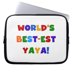 Heldere kleuren, beste Yaya-cadeaus ter wereld Laptop Sleeve