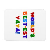 Heldere kleuren, beste Yaya-cadeaus ter wereld Magneet (Horizontaal)