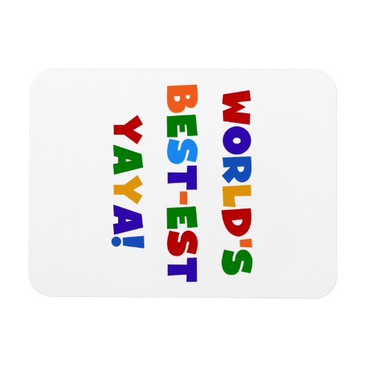 Heldere kleuren, beste Yaya-cadeaus ter wereld Magneet (Horizontaal)