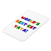 Heldere kleuren, beste Yaya-cadeaus ter wereld Magneet (Linkerzijde)