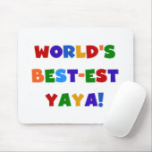 Heldere kleuren, beste Yaya-cadeaus ter wereld Muismat (Met muis)