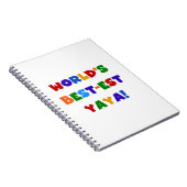 Heldere kleuren, beste Yaya-cadeaus ter wereld Notitieboek (Rechterzijde)