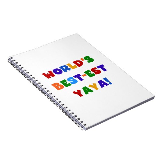 Heldere kleuren, beste Yaya-cadeaus ter wereld Notitieboek (Rechterzijde)