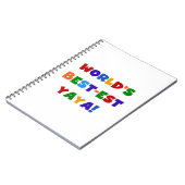 Heldere kleuren, beste Yaya-cadeaus ter wereld Notitieboek (Linkerzijde)